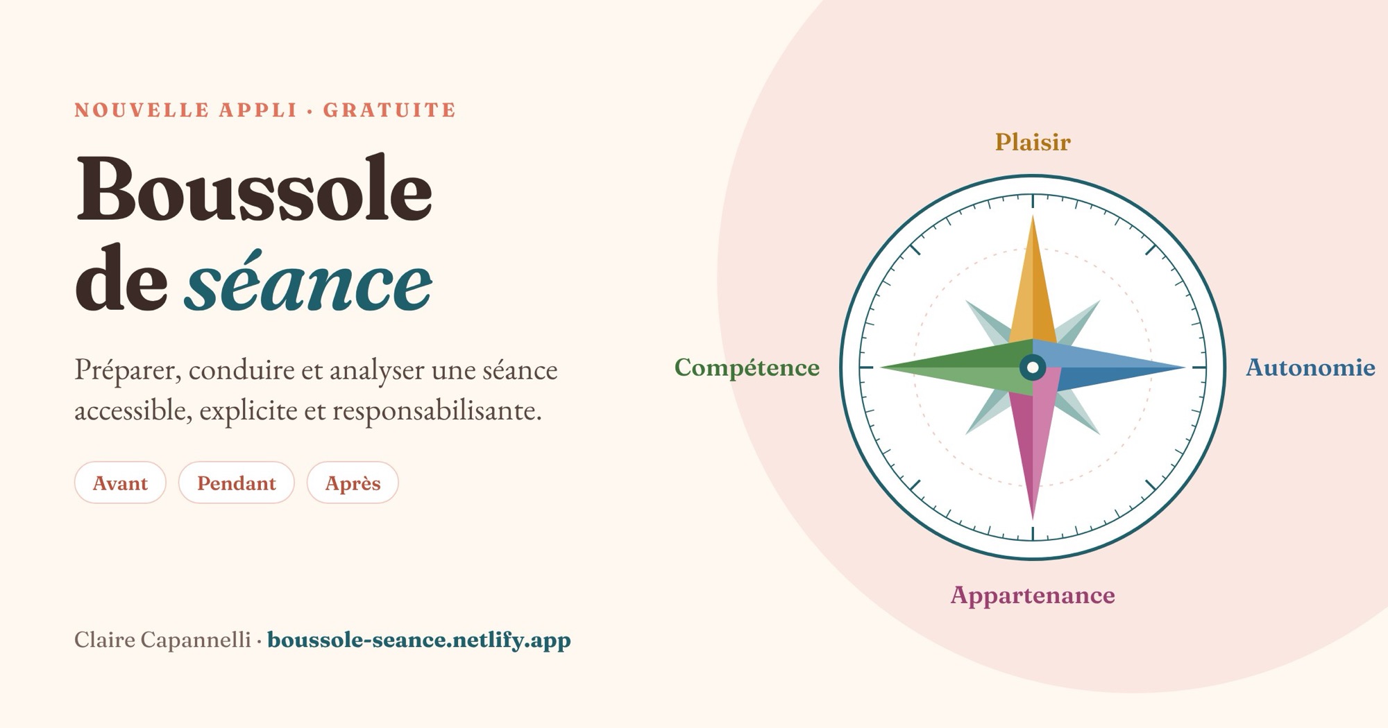 Boussole de séance : une appli pour des séances accessibles, explicites et responsabilisantes